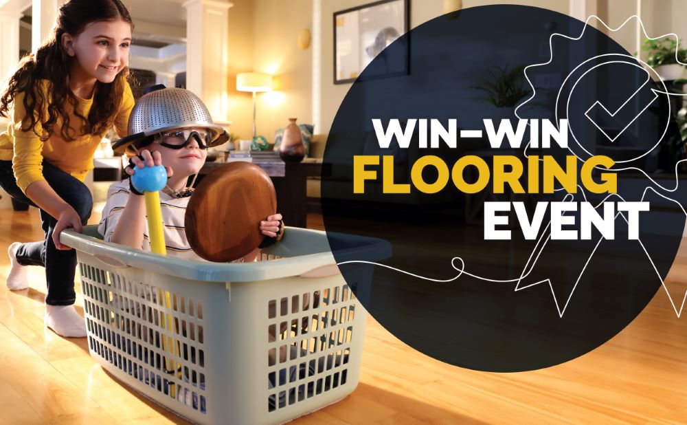 Kids Playing on Newly Installed Luxury Vinyl Flooring